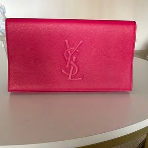 Fuchsia YSL clutch